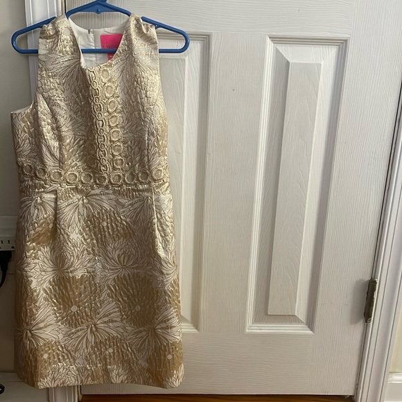 Lilly Pulitzer | Dresses | Girls Size 8 Lilly Pulitzer Abrianna Gold Dress  | Poshmark